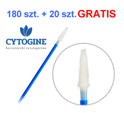 Szczoteczka cytologiczna AMED CYTOGINE, typ-3 (prosta, super soft) 180 szt. + 20 szt. GRATIS